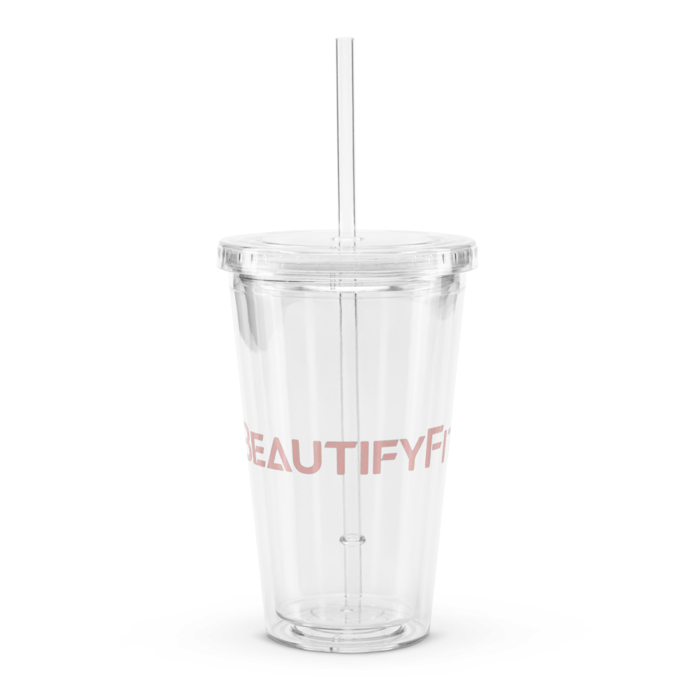 CrystalSip Tumbler - Double Wall Clear Plastic (16 oz)