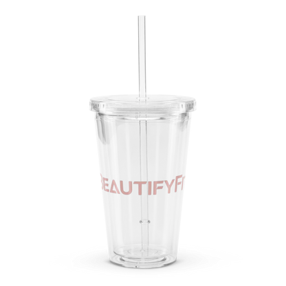 CrystalSip Tumbler - Double Wall Clear Plastic (16 oz)