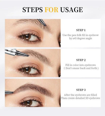 QIC 4-TIP WATERPROOF MICROBLADING BROW PEN - BeautifyFit