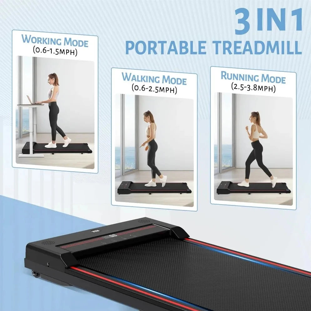 3-in-1 Walking Pad – Portable Under Desk Treadmill for Home Office