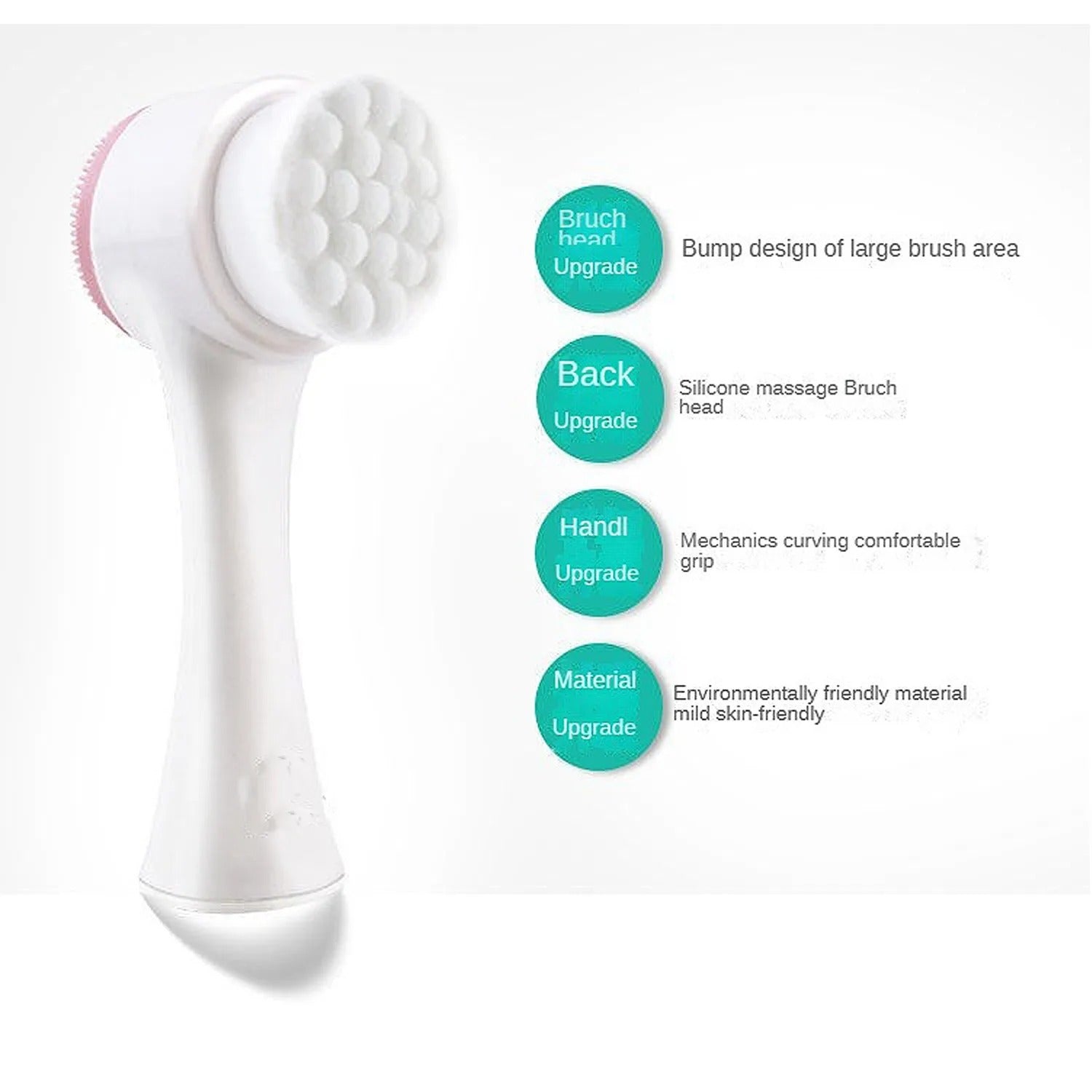 DOUBLE SIDED SILICONE FACIAL CLEANSER BRUSH - BeautifyFit