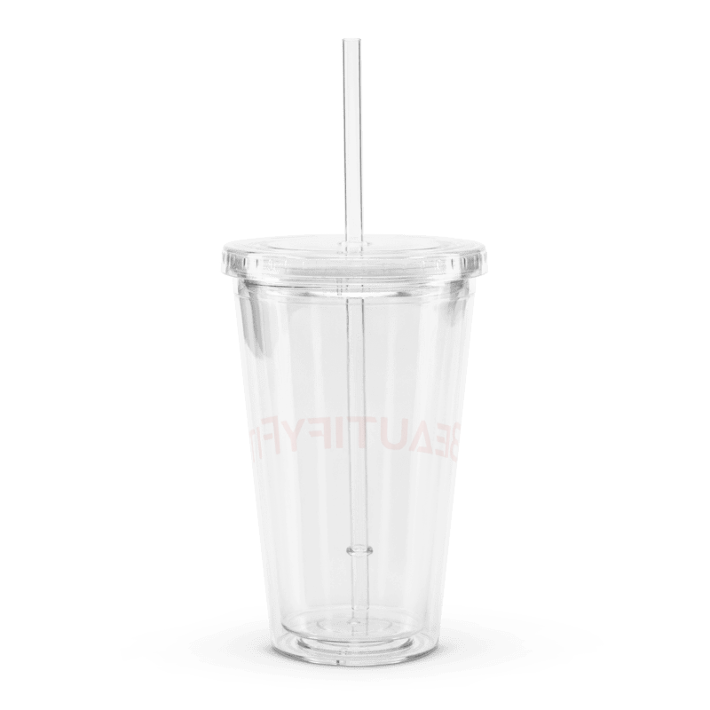 CrystalSip Tumbler - Double Wall Clear Plastic (16 oz)