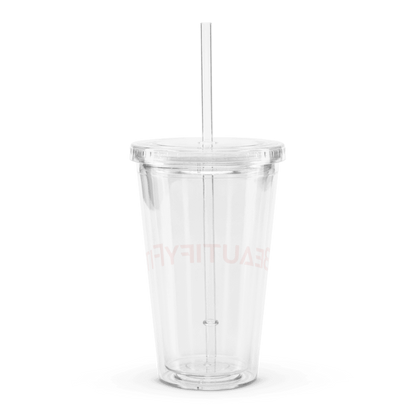 CrystalSip Tumbler - Double Wall Clear Plastic (16 oz)