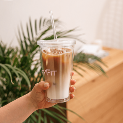 CrystalSip Tumbler - Double Wall Clear Plastic (16 oz)